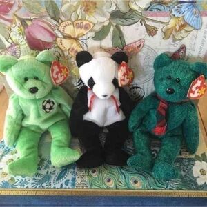 3 Retired TY Beanie Baby Bears